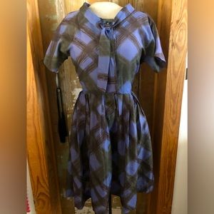 1950 Plaid Shirtwaist Dress